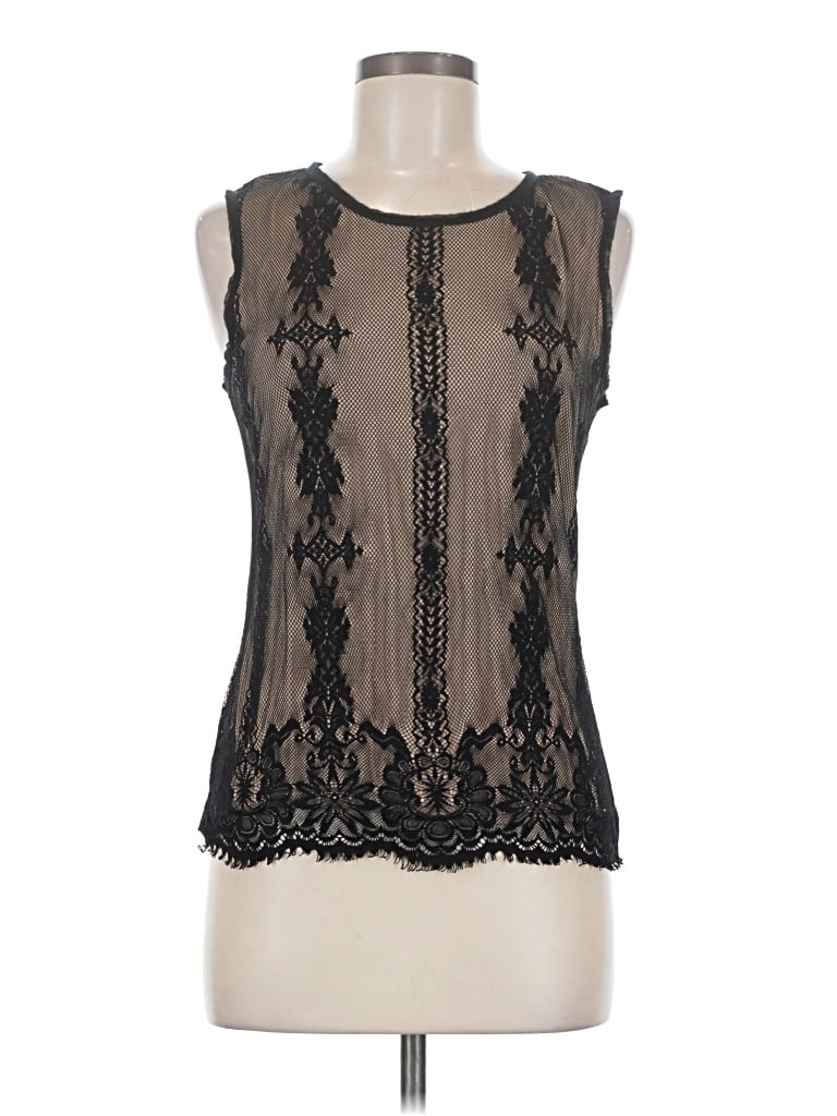 Pre-owned Max Studio Sleeveless Blouse In Black