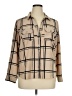 Adrienne Vittadini Plaid Tan Long Sleeve Blouse Size XL - photo 1
