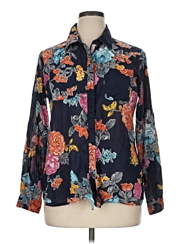 Magazine Long Sleeve Blouse (view 1)