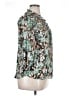 Democracy 100% Polyester Floral Teal 3/4 Sleeve Blouse Size XL - photo 4
