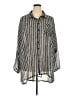 Torrid Stripes Gray 3/4 Sleeve Blouse Size 3X Plus (3) - photo 1