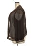Jkara 100% Polyester Solid Brown Long Sleeve Blouse Size 24 - photo 5