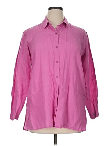 Eileen Fisher 3/4 Sleeve Button-Down Shirt (view 1)