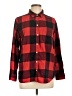 Old Navy 100% Cotton Plaid Red Long Sleeve Button-Down Shirt Size L - photo 1