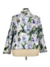 JM Collection 100% Cotton Print Purple Jacket Size 24W - photo 2