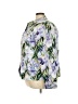 JM Collection 100% Cotton Print Purple Jacket Size 24W - photo 5