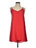 Topshop 100% Polyester Solid Red Casual Dress Size 4 - photo 1