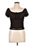 Social Collision Black Short Sleeve Top Size L - photo 1
