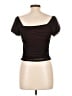 Social Collision Black Short Sleeve Top Size L - photo 2