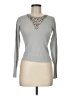 Alice + Olivia Solid Silver Silk Pullover Sweater Size M - photo 1