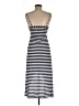 Green Envelope Stripes Blue Casual Dress Size M - photo 2