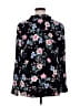 Candie's 100% Polyester Floral Black Long Sleeve Blouse Size XL - photo 2