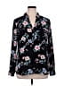 Candie's 100% Polyester Floral Black Long Sleeve Blouse Size XL - photo 1