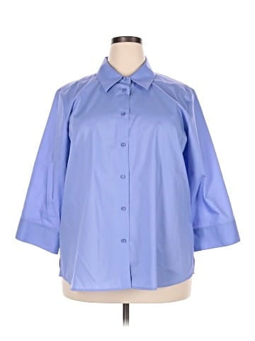 Foxcroft 3/4 Sleeve Button-Down Shirt (view 1)