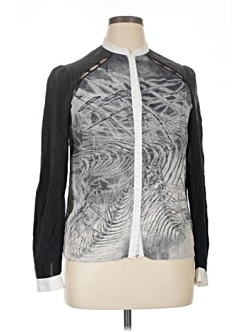 Marchesa Voyage Long Sleeve Silk Top (view 1)