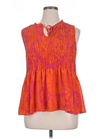 Rose + Olive Sleeveless Blouse (view 1)