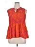 Rose + Olive 100% Polyester Orange Sleeveless Blouse Size XL - photo 1
