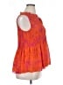 Rose + Olive 100% Polyester Orange Sleeveless Blouse Size XL - photo 4