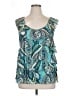 Apt. 9 100% Nylon Teal Sleeveless Blouse Size XL - photo 1