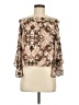 Shyanne 100% Polyester Brown 3/4 Sleeve Blouse Size M - photo 1