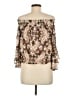 Shyanne 100% Polyester Brown 3/4 Sleeve Blouse Size M - photo 2