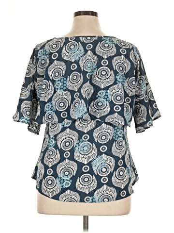 August Silk Short Sleeve Blouse (view 2)
