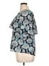 August Silk Blue Short Sleeve Blouse Size XL - photo 5