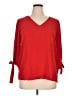 Chaus Red 3/4 Sleeve Blouse Size XL - photo 1