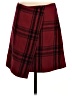 British Khaki Plaid Red Casual Skirt Size 4 - photo 1