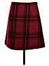 British Khaki Plaid Red Casual Skirt Size 4 - photo 2