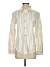 Theory Stripes Ivory Long Sleeve Button-Down Shirt Size S - photo 1