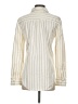 Theory Stripes Ivory Long Sleeve Button-Down Shirt Size S - photo 2