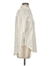 Theory Stripes Ivory Long Sleeve Button-Down Shirt Size S - photo 4