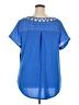 Kohl's 100% Polyester Blue Short Sleeve Blouse Size 2X - photo 2