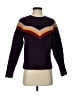 Milly 100% Merino Wool Chevron-herringbone Purple Wool Pullover Sweater Size S - photo 1