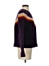 Milly 100% Merino Wool Chevron-herringbone Purple Wool Pullover Sweater Size S - photo 4