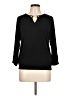 Tahari Black 3/4 Sleeve Blouse Size L - photo 1
