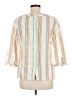 Boden 100% Linen Stripes White 3/4 Sleeve Blouse Size 8 - photo 2