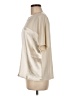 Alfani Metallic Ivory Short Sleeve Blouse Size M - photo 5
