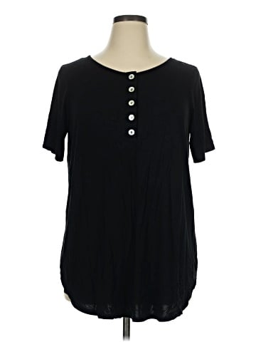 Zenana Short Sleeve Henley (view 1)