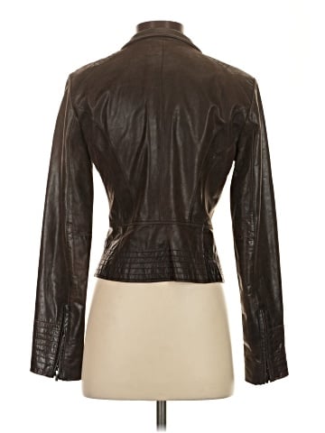 Laundry by Shelli Segal Leather Jacket (view 2)
