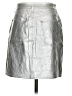 Rag & Bone Metallic Silver Faux Leather Skirt Size 26 waist - photo 2