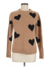 Caslon Hearts Tan Pullover Sweater Size M - photo 1