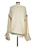 Topshop 100% Acrylic Ivory Poncho Size M - photo 2