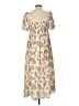 Cider 100% Polyester Floral Ivory Casual Dress Size L - photo 2