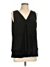 Calvin Klein 100% Polyester Black Sleeveless Blouse Size L - photo 1