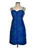 Maple 100% Polyester Paisley Blue Cocktail Dress Size 0 - photo 1