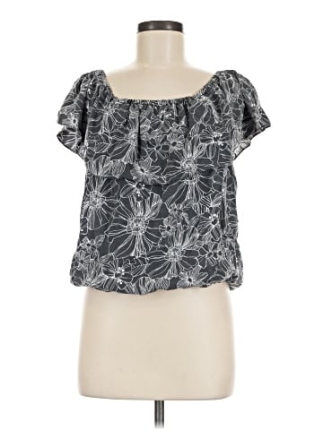 Unsubscribed Short Sleeve Silk Top (view 1)
