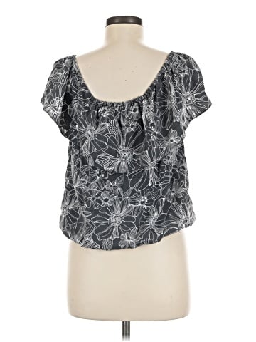 Unsubscribed Short Sleeve Silk Top (view 2)