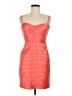 BCBGMAXAZRIA 100% Polyester Solid Pink Orange Cocktail Dress Size 8 - photo 1
